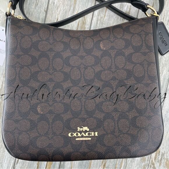 Authentic Coach Ellie File Bag In Signature Canvas Crossbody Purse - Picture 2 of 6